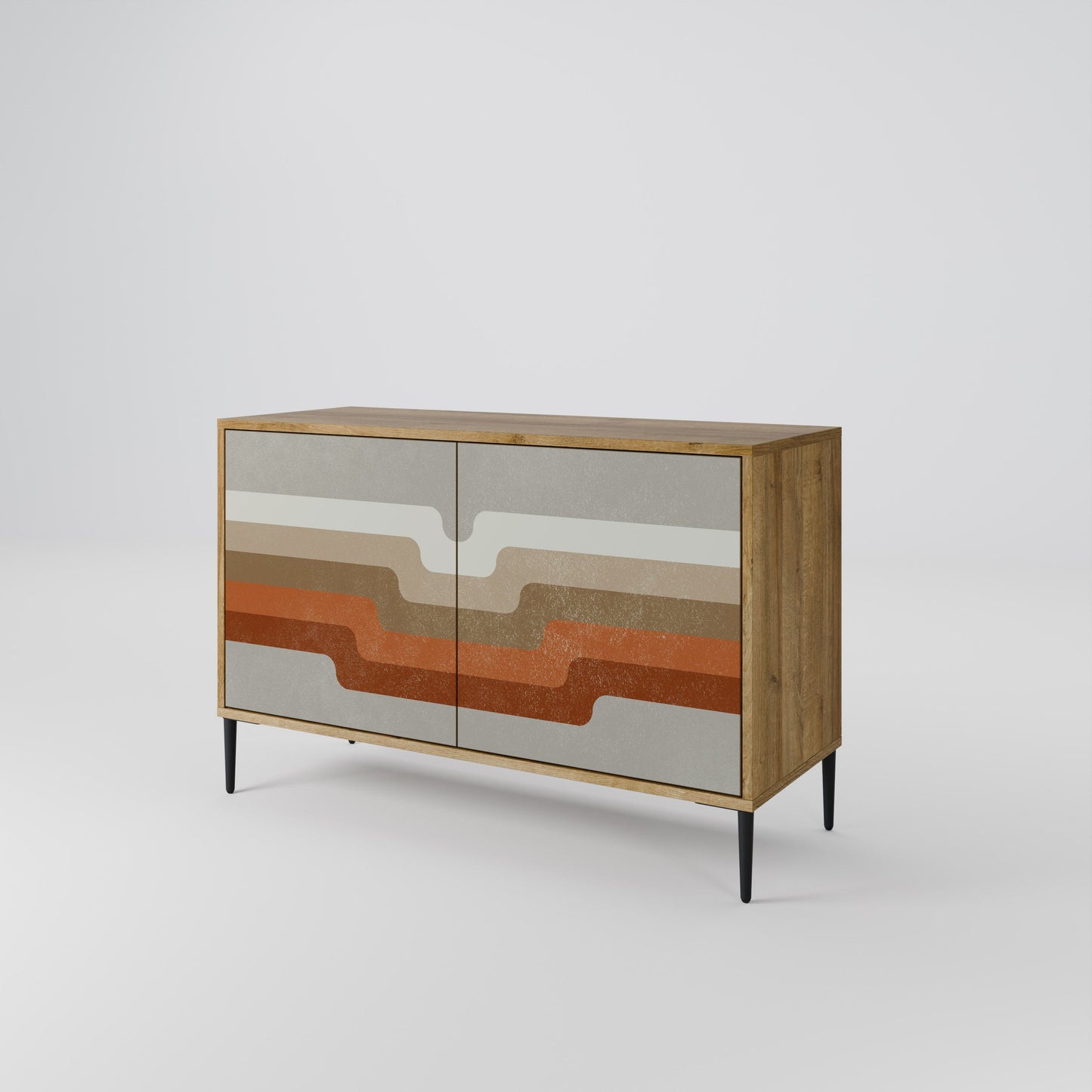 Credenza a 2 ante PECULIAR TRAIL in effetto rovere
