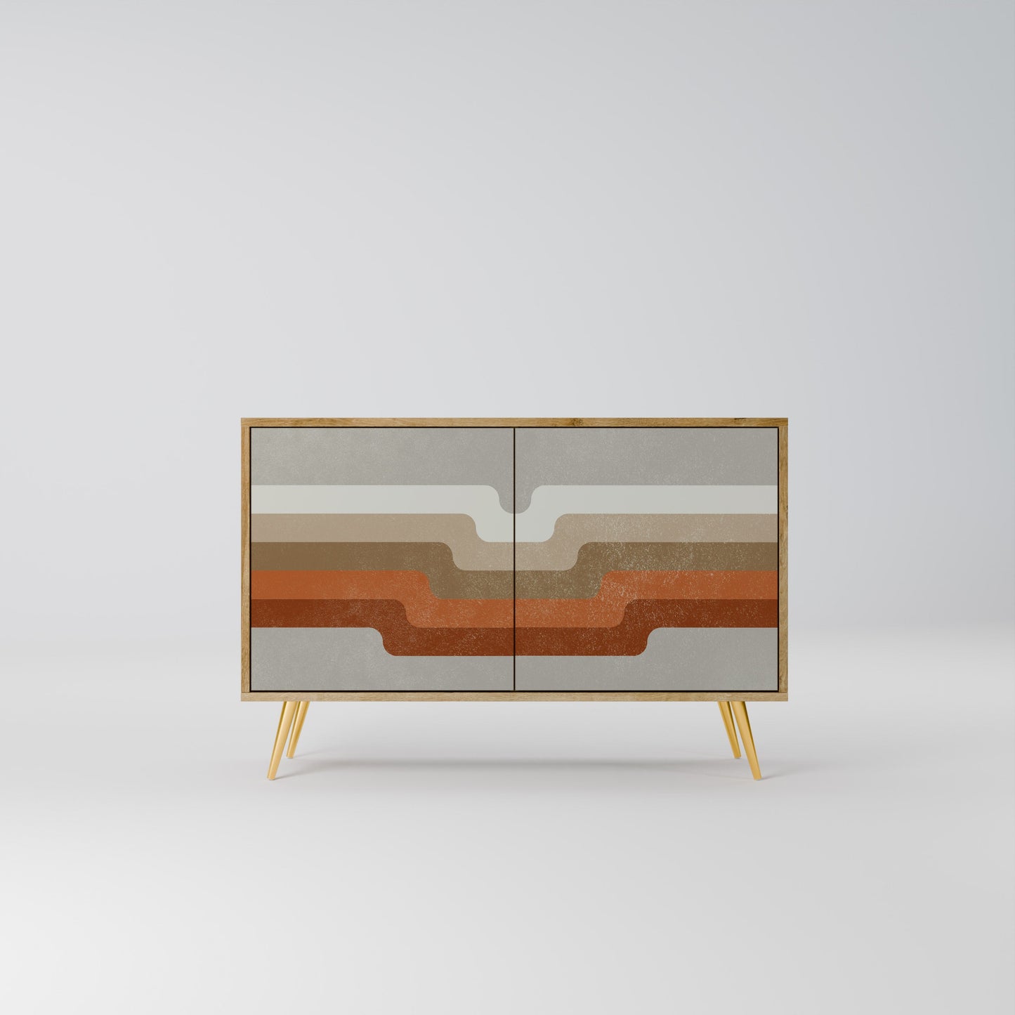 Credenza a 2 ante PECULIAR TRAIL in effetto rovere