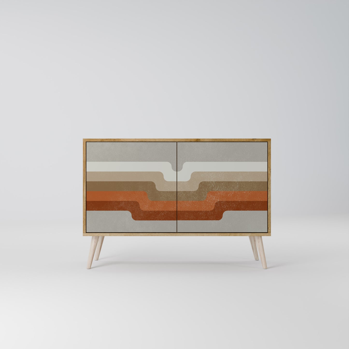 Credenza a 2 ante PECULIAR TRAIL in effetto rovere