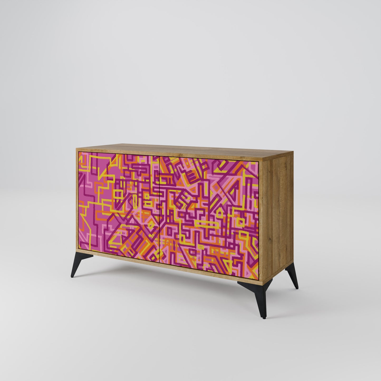 LOVELY MEMORIES 2-Door Sideboard in Oak Effect