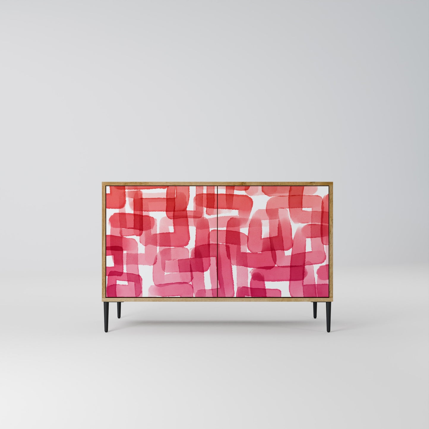 KALEIDOSCOPIC CUBISM 2-Door Sideboard in Oak Effect