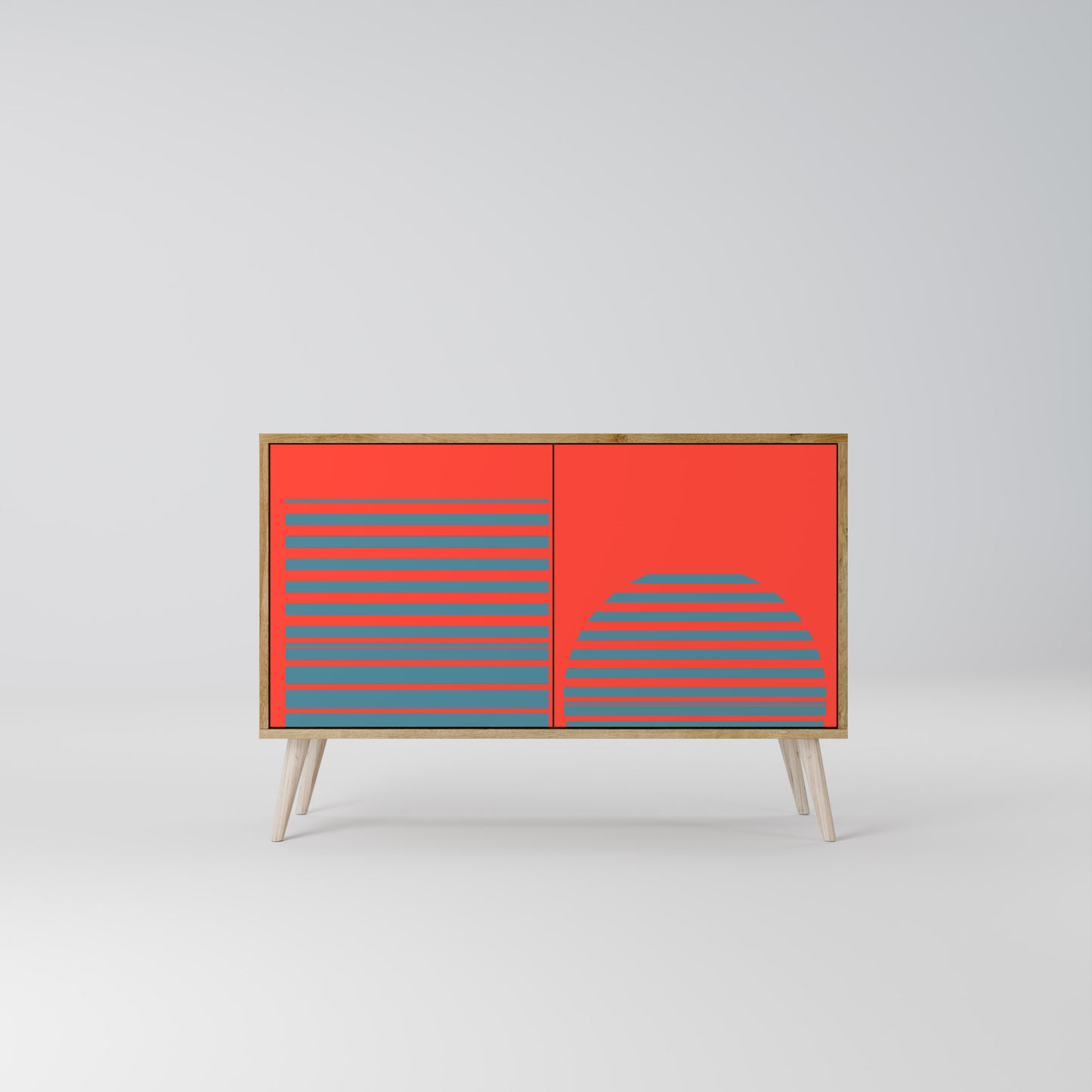 RISING GEOMETRY STARS 2-Door Sideboard in Oak Effect