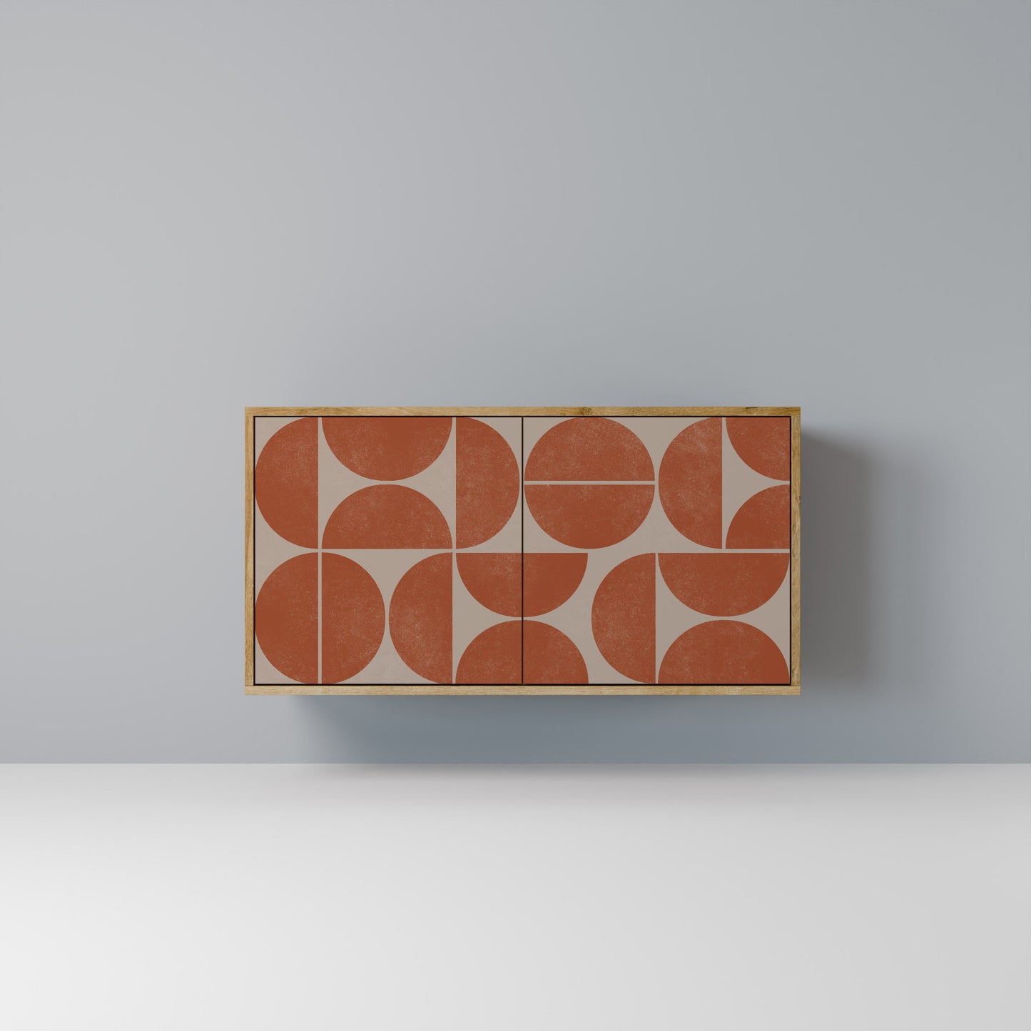 Credenza REPETITION COMPULSION a 2 ante in effetto rovere
