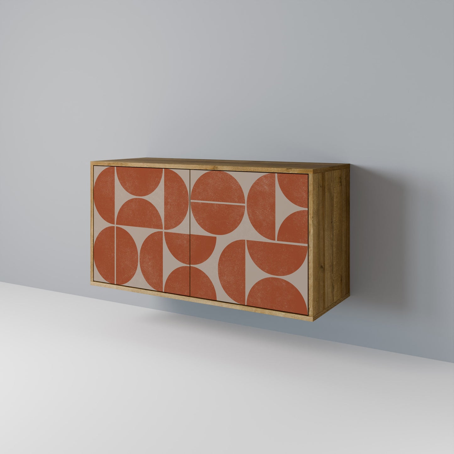 Credenza REPETITION COMPULSION a 2 ante in effetto rovere