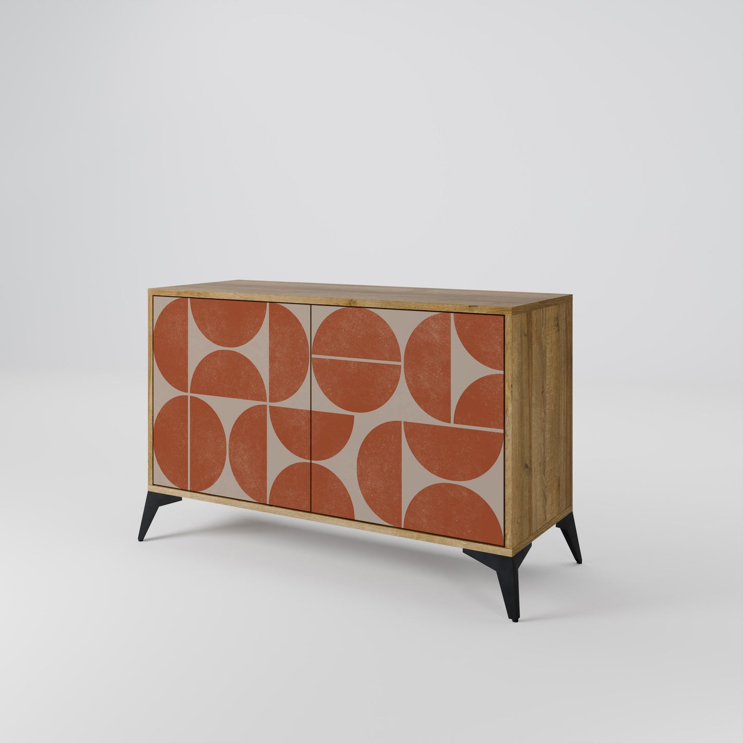 Credenza REPETITION COMPULSION a 2 ante in effetto rovere