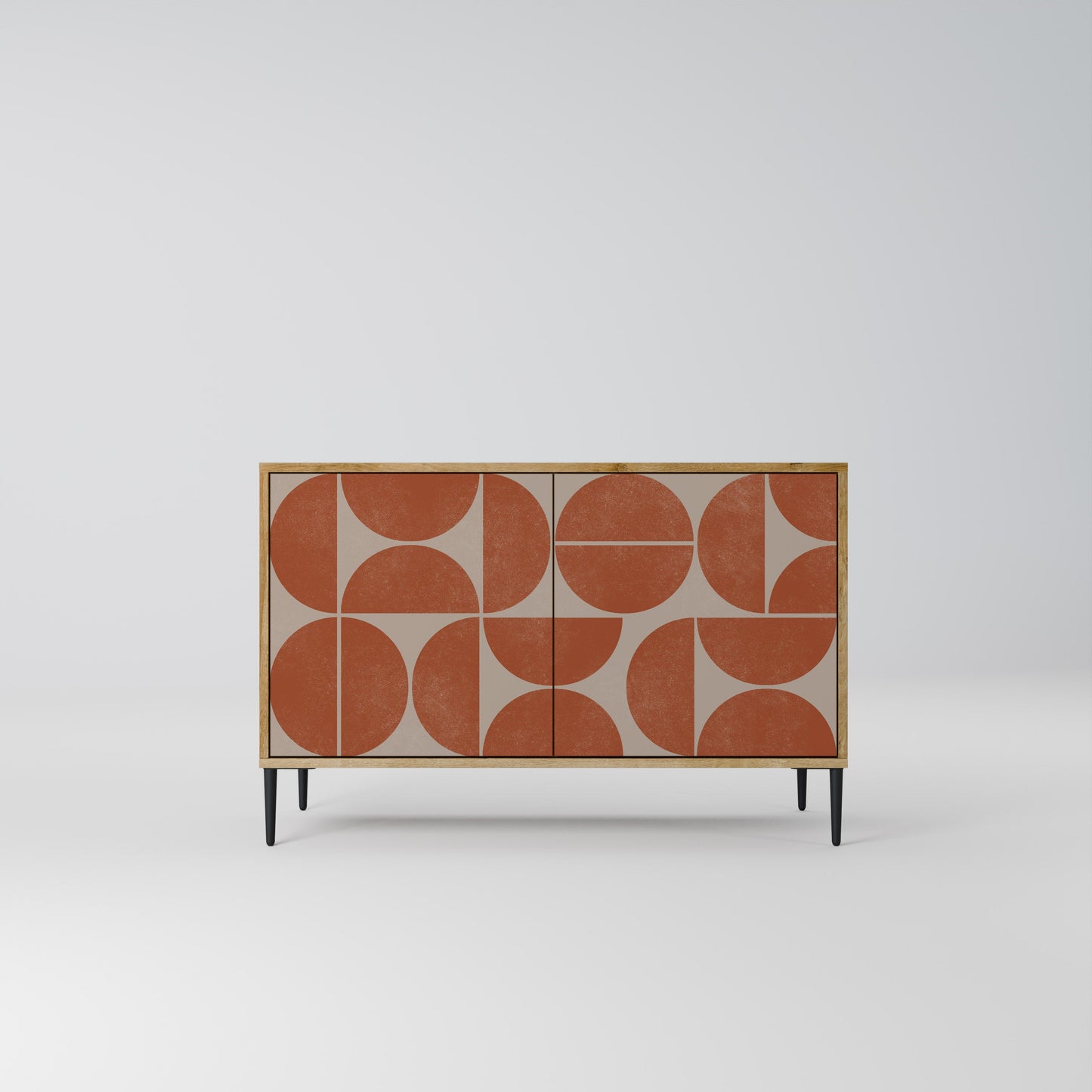 Credenza REPETITION COMPULSION a 2 ante in effetto rovere