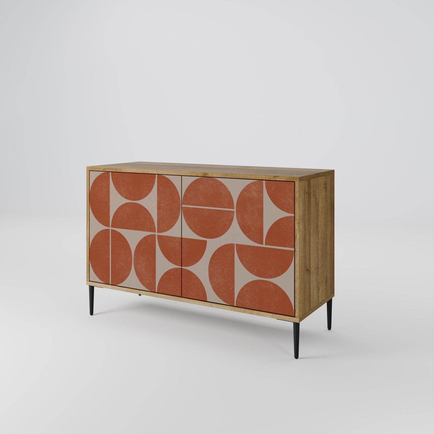 Credenza REPETITION COMPULSION a 2 ante in effetto rovere