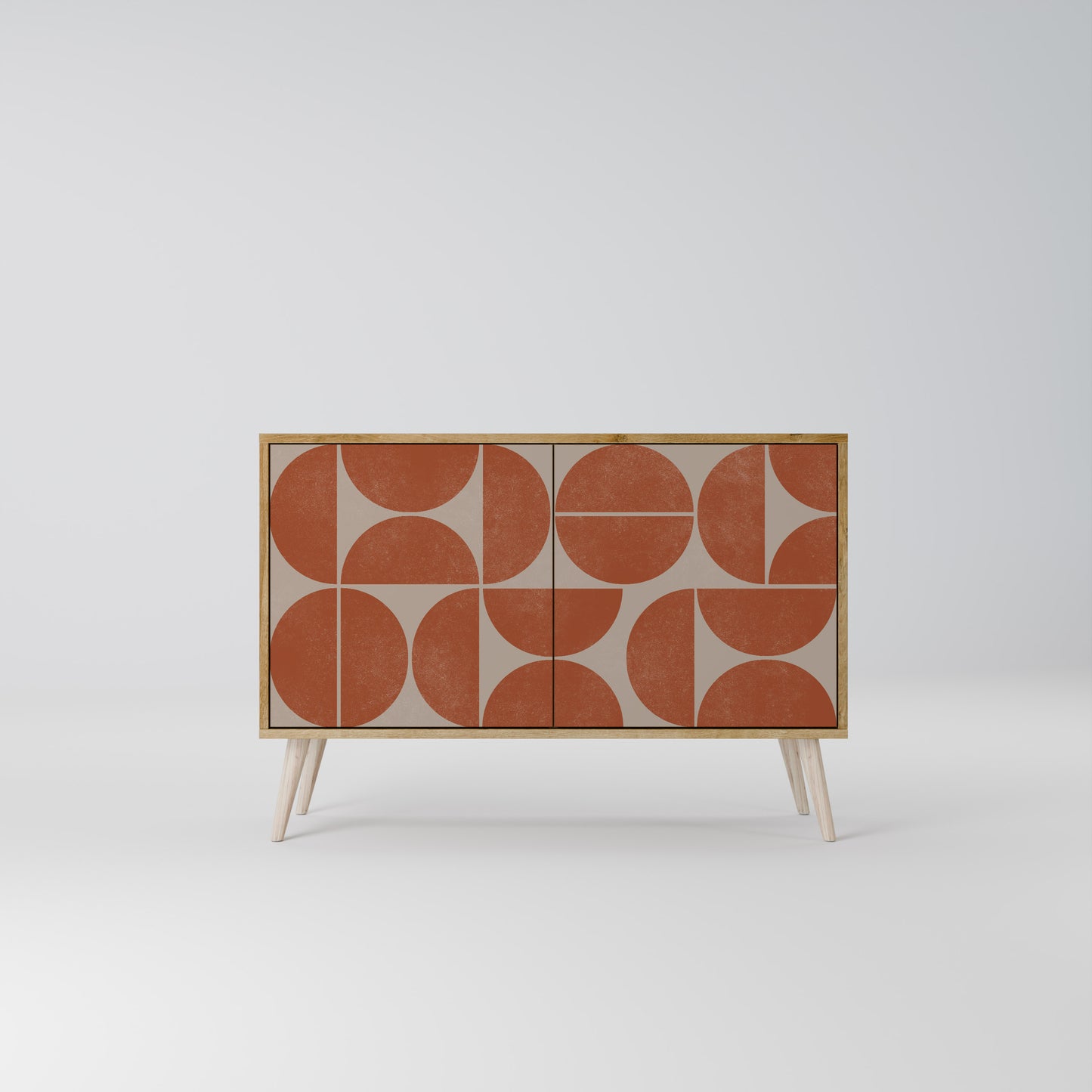 Credenza REPETITION COMPULSION a 2 ante in effetto rovere