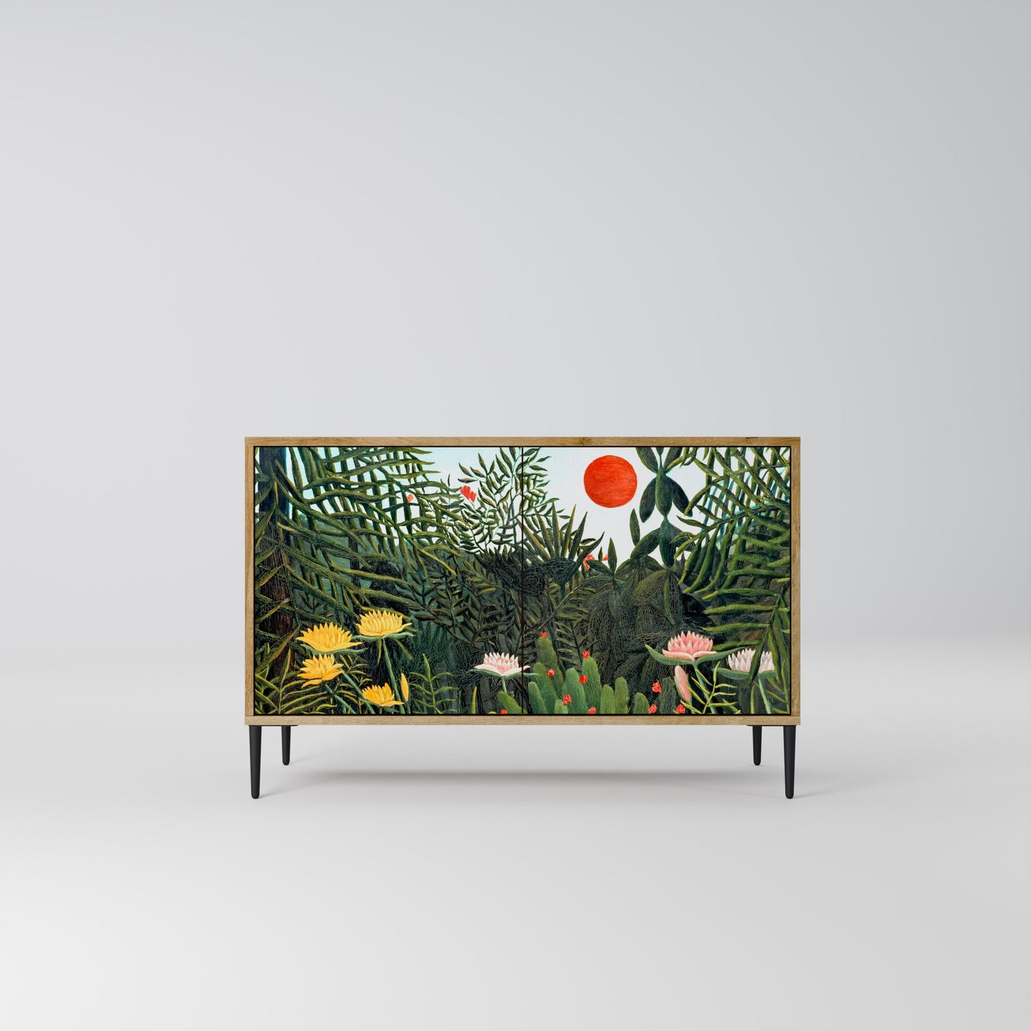 Credenza a 2 ante VIRGIN FOREST WITH SUNSET in effetto rovere