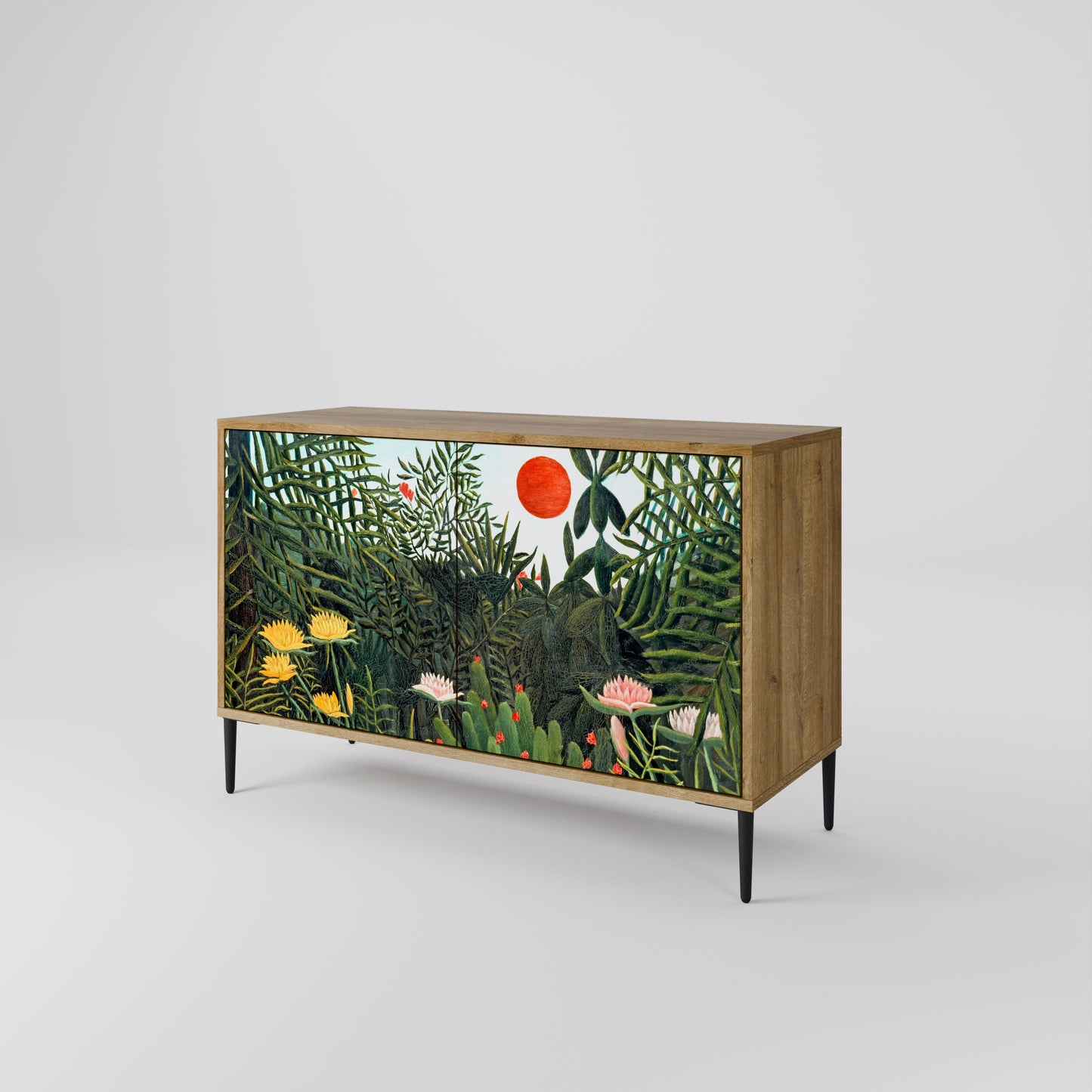 Credenza a 2 ante VIRGIN FOREST WITH SUNSET in effetto rovere