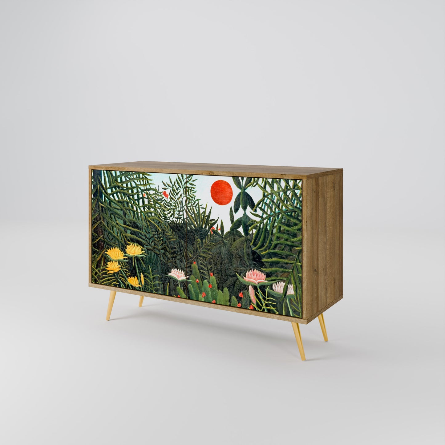 Credenza a 2 ante VIRGIN FOREST WITH SUNSET in effetto rovere