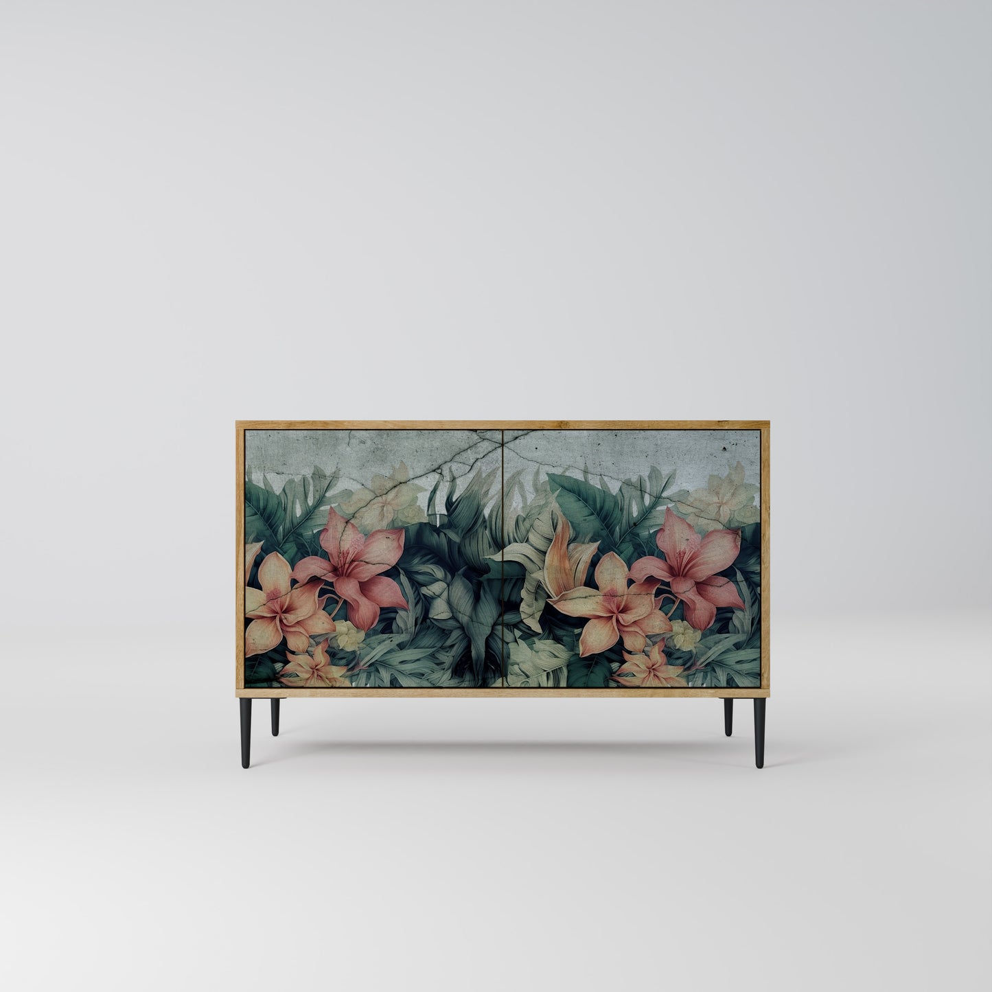 Credenza a 2 ante HEAVENLY BLOOM effetto rovere
