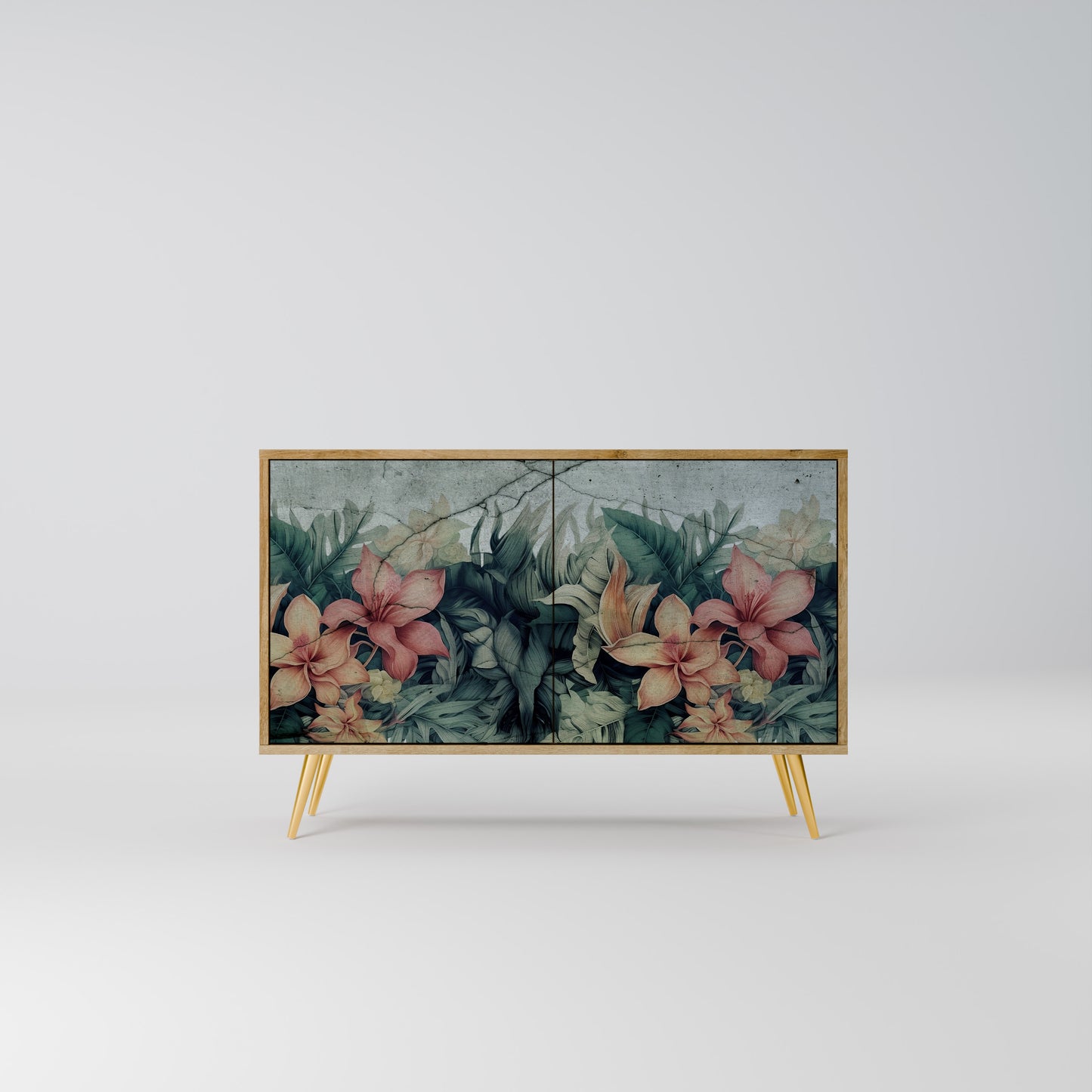 Credenza a 2 ante HEAVENLY BLOOM effetto rovere