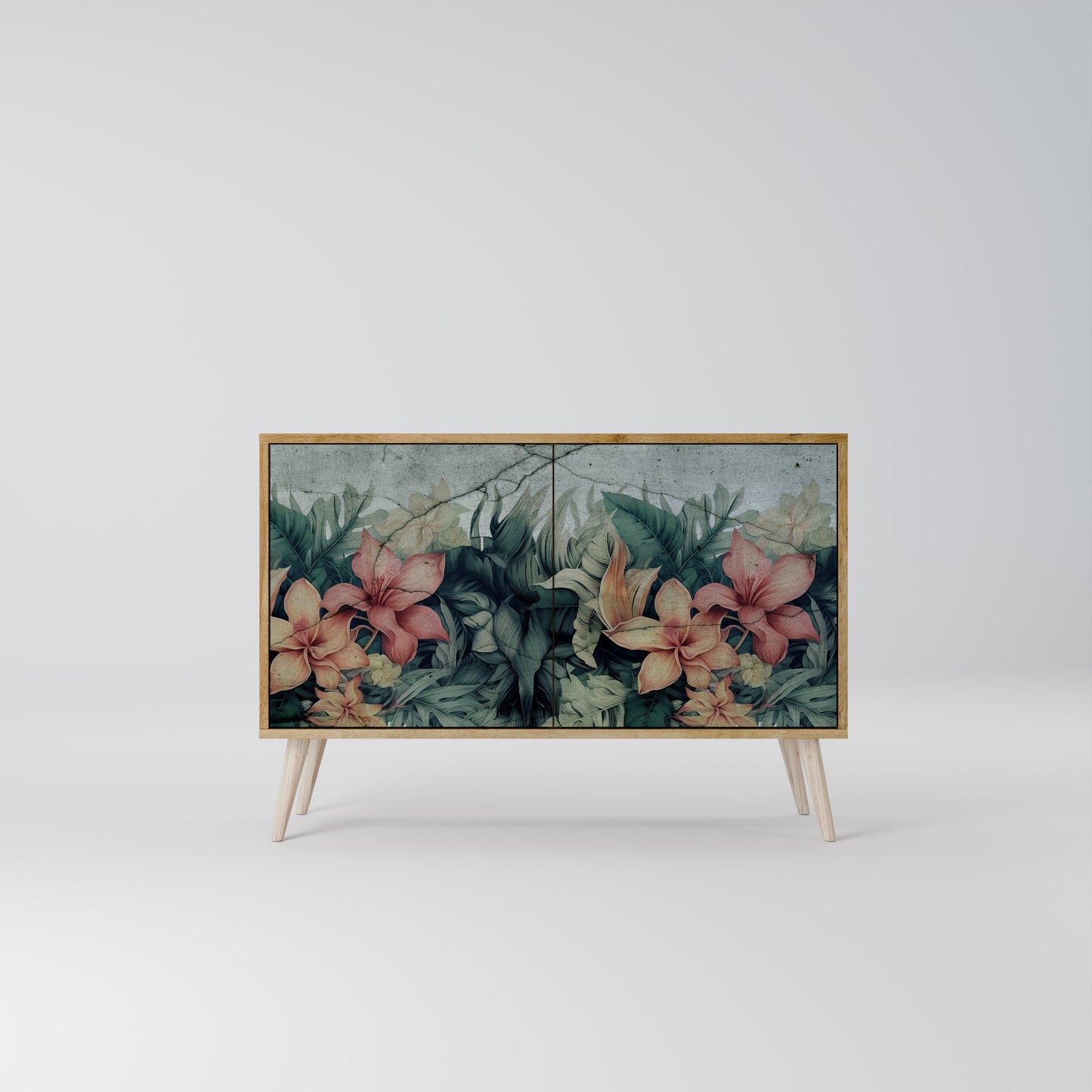 Credenza a 2 ante HEAVENLY BLOOM effetto rovere