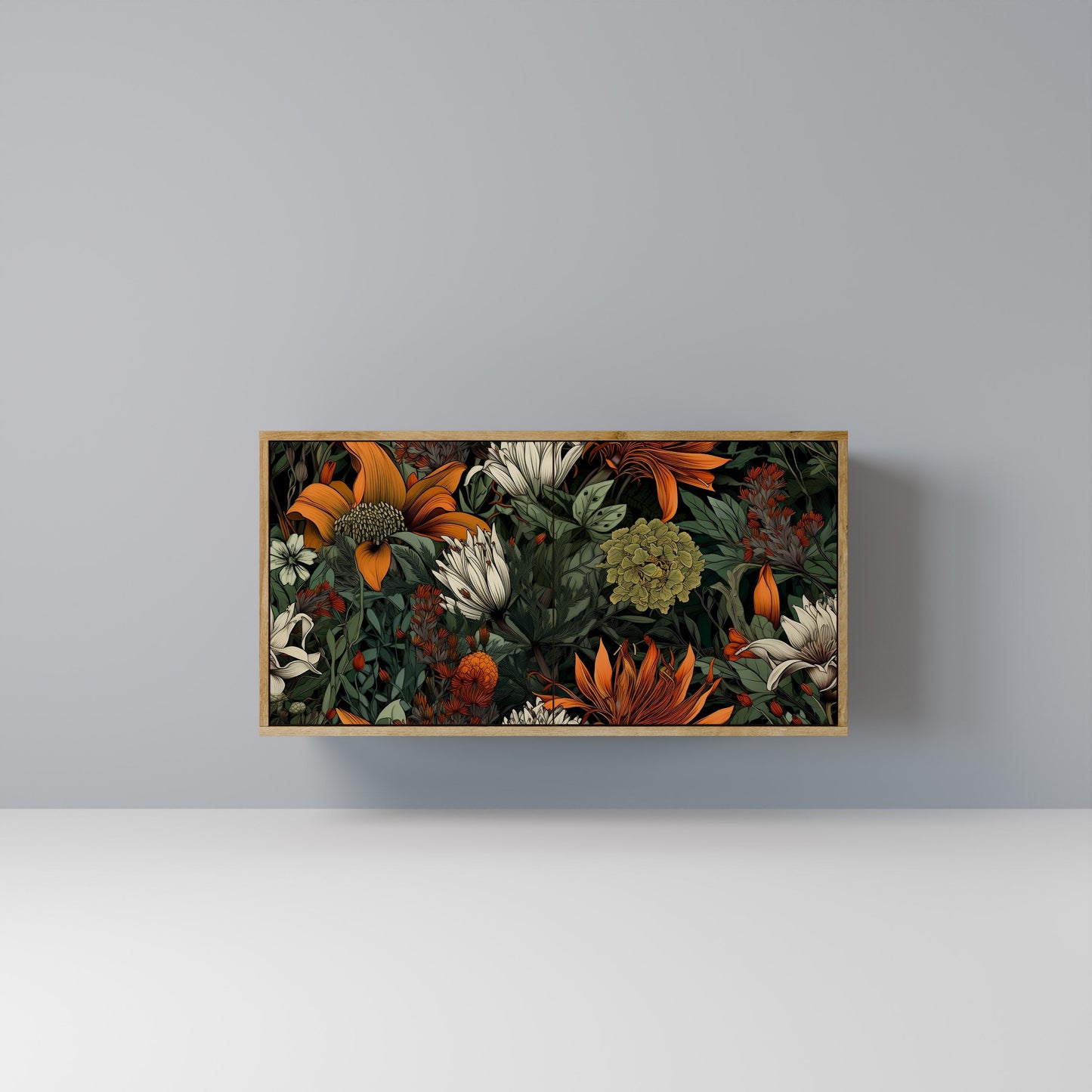 Credenza a 2 ante MIDNIGHT SPROUT in effetto rovere