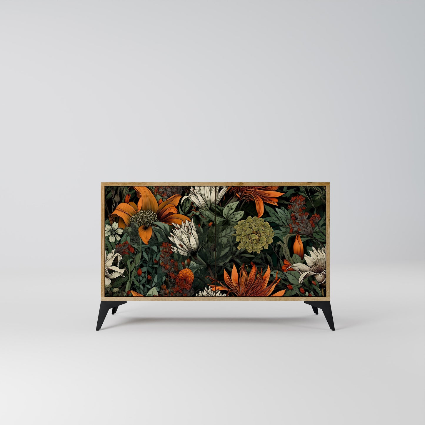 Credenza a 2 ante MIDNIGHT SPROUT in effetto rovere