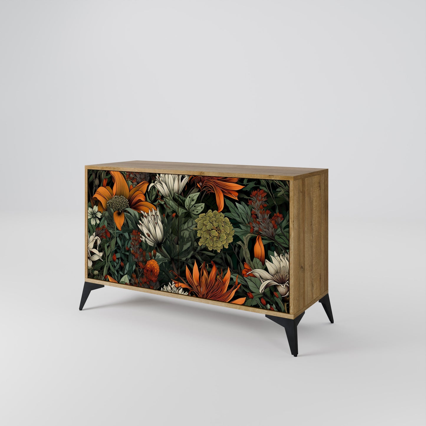 Credenza a 2 ante MIDNIGHT SPROUT in effetto rovere