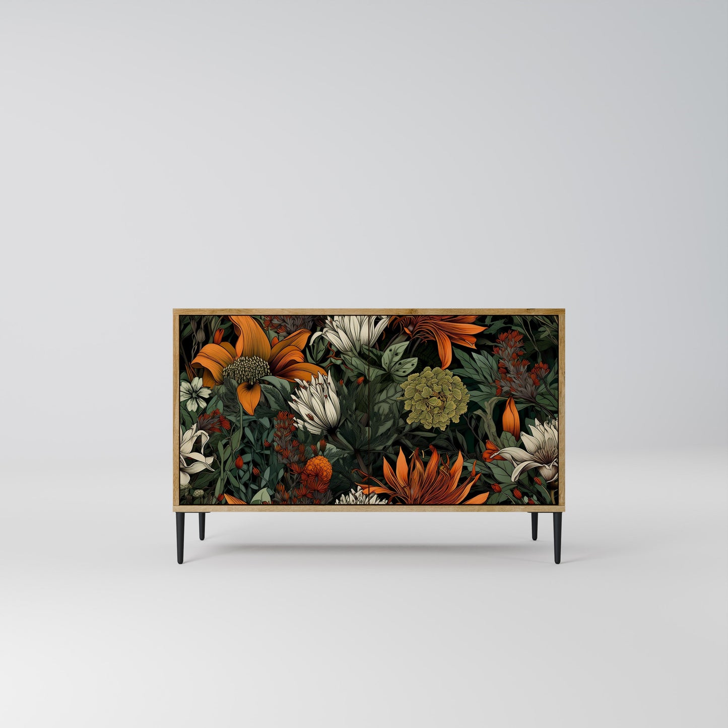 Credenza a 2 ante MIDNIGHT SPROUT in effetto rovere