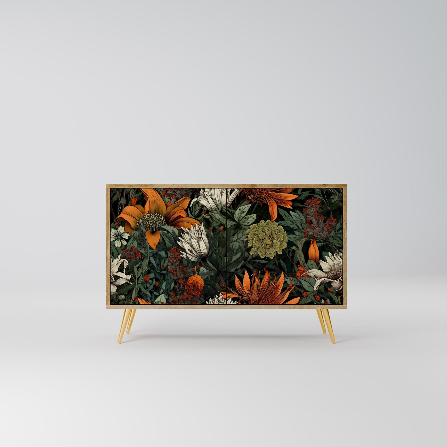 Credenza a 2 ante MIDNIGHT SPROUT in effetto rovere