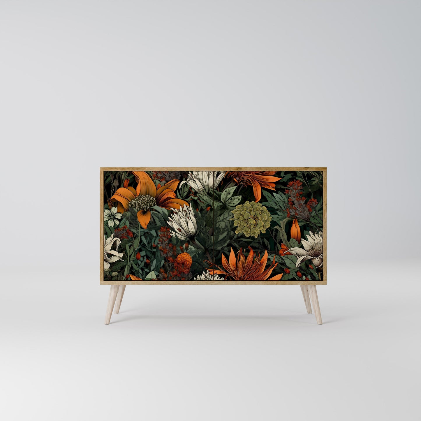 Credenza a 2 ante MIDNIGHT SPROUT in effetto rovere