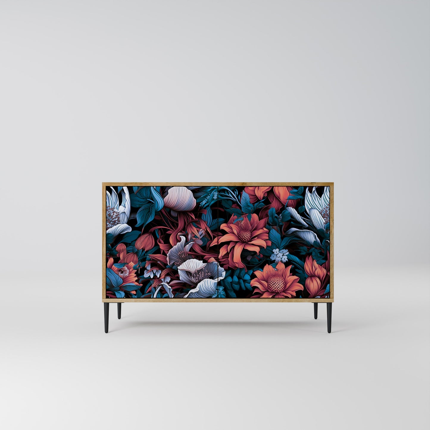 Credenza ETHEREAL BLOSSOMS a 2 ante in effetto rovere