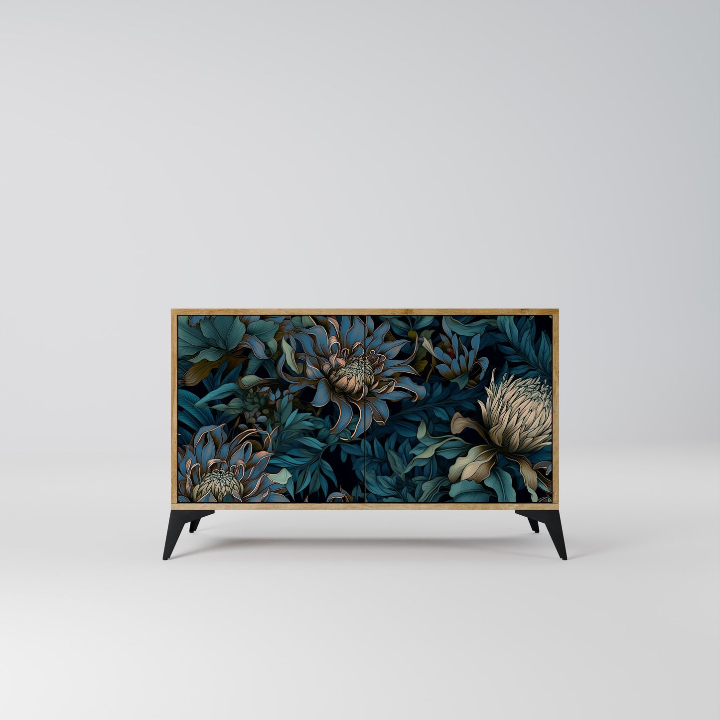 Credenza a 2 ante TWILIGHT BLOOM in effetto rovere