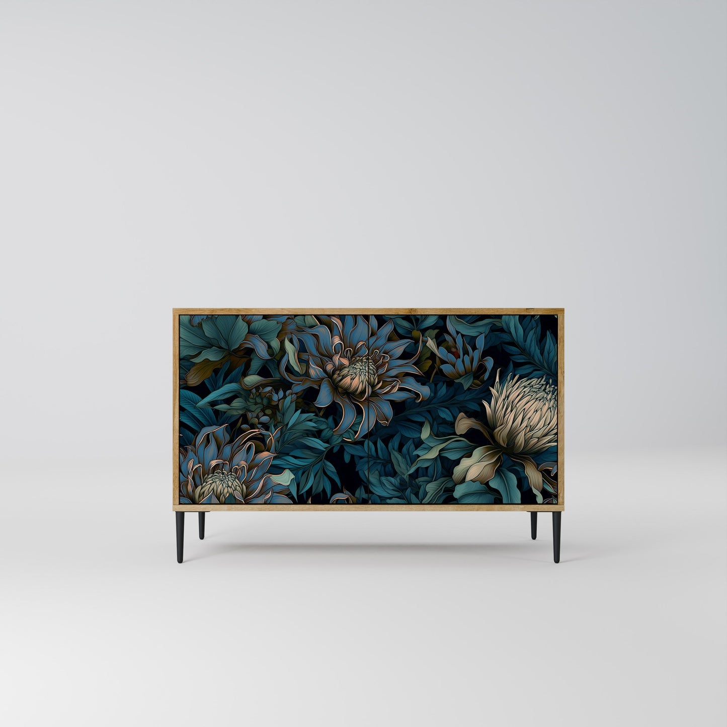 Credenza a 2 ante TWILIGHT BLOOM in effetto rovere