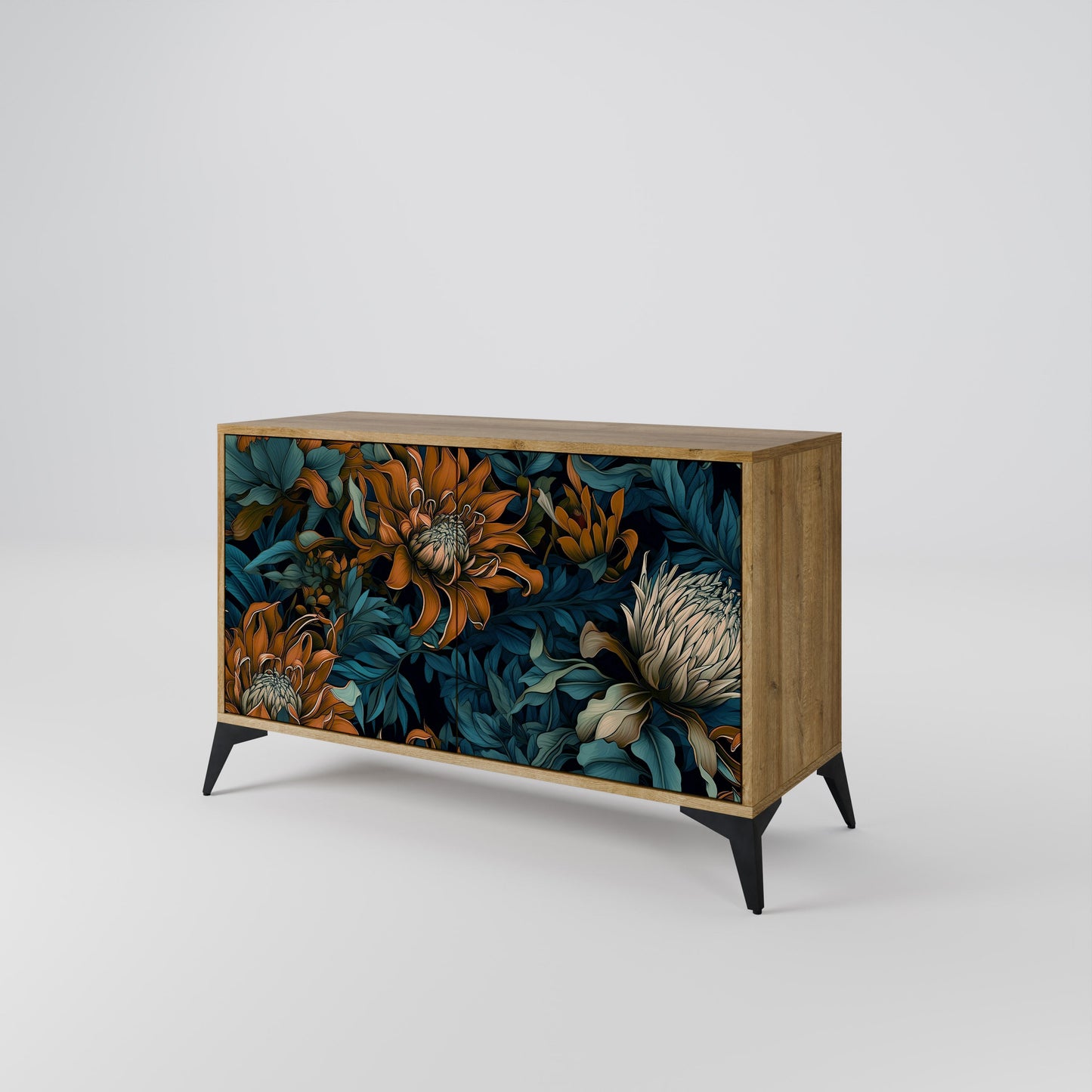 Credenza MORNING BLOOM a 2 ante effetto rovere