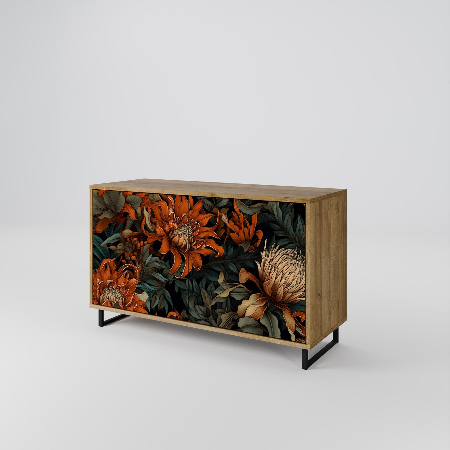 Credenza a 2 ante DAWN BLOOM in effetto rovere