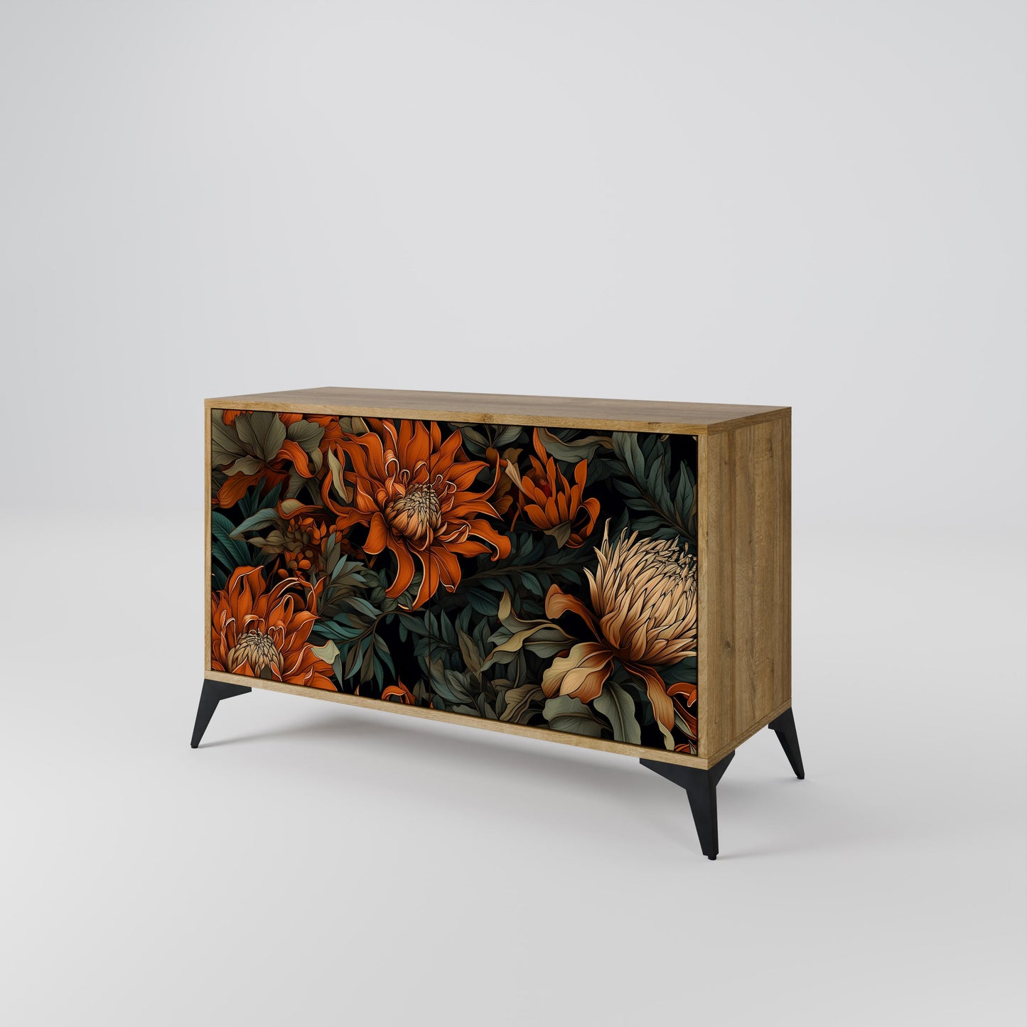 Credenza a 2 ante DAWN BLOOM in effetto rovere