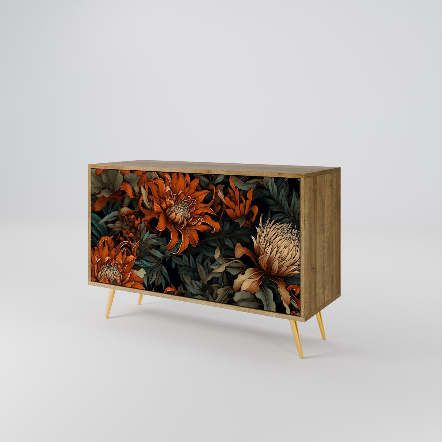 Credenza a 2 ante DAWN BLOOM in effetto rovere