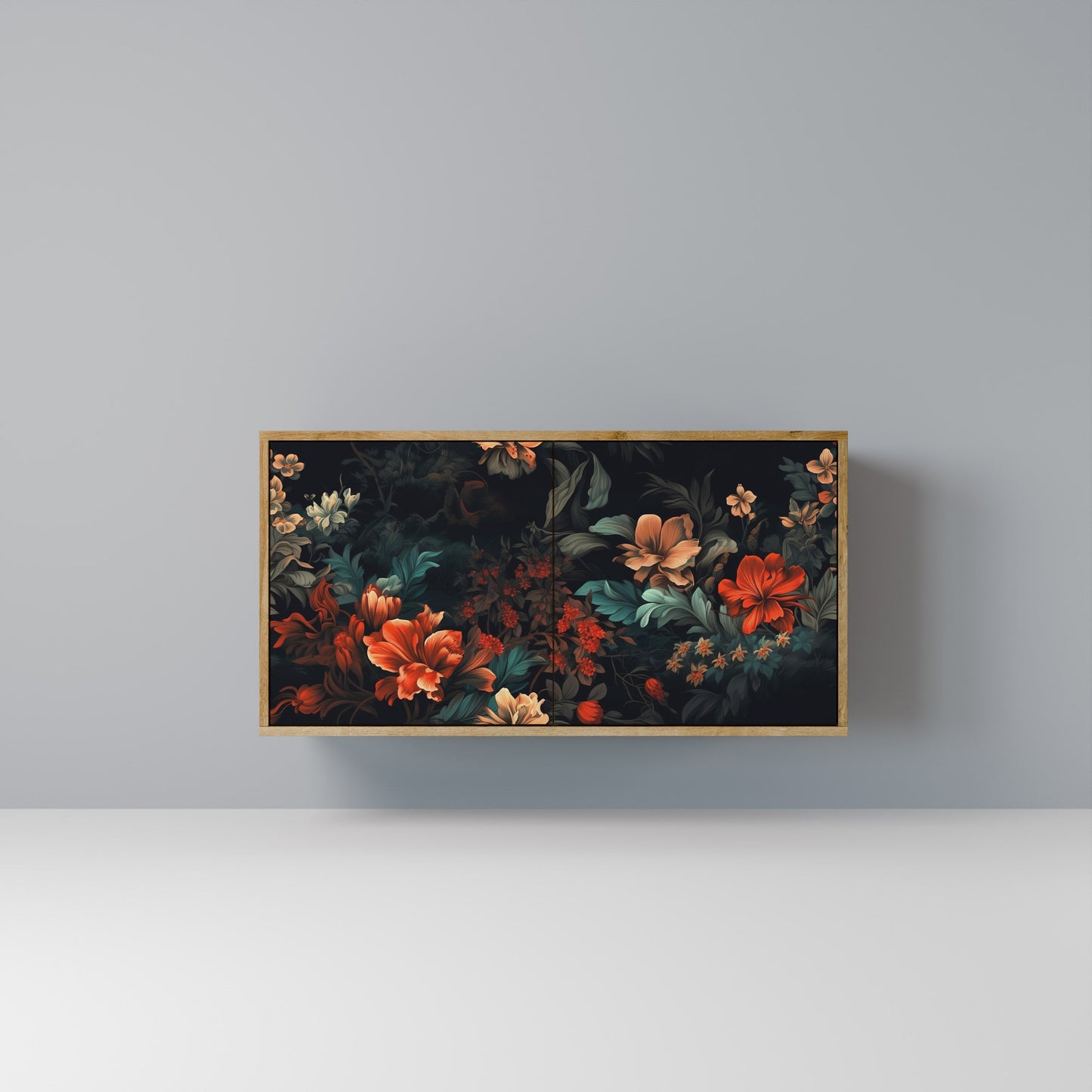 Credenza IMAGINARY BLOSSOM a 2 ante in effetto rovere
