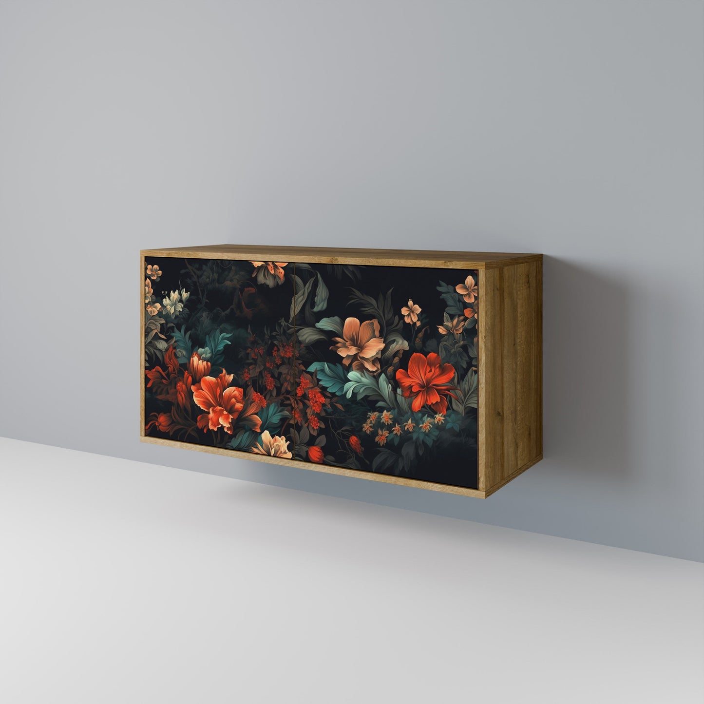 Credenza IMAGINARY BLOSSOM a 2 ante in effetto rovere