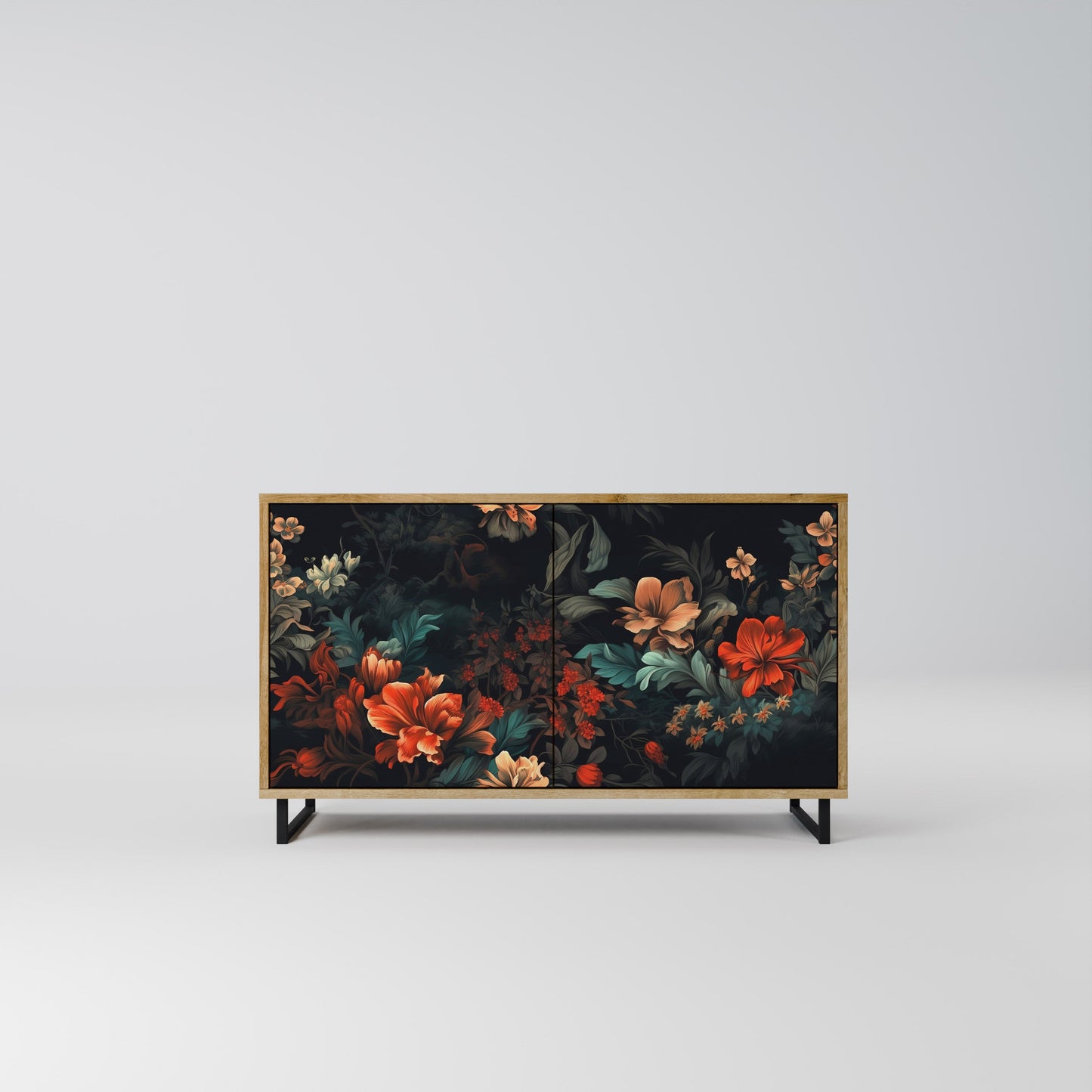 Credenza IMAGINARY BLOSSOM a 2 ante in effetto rovere