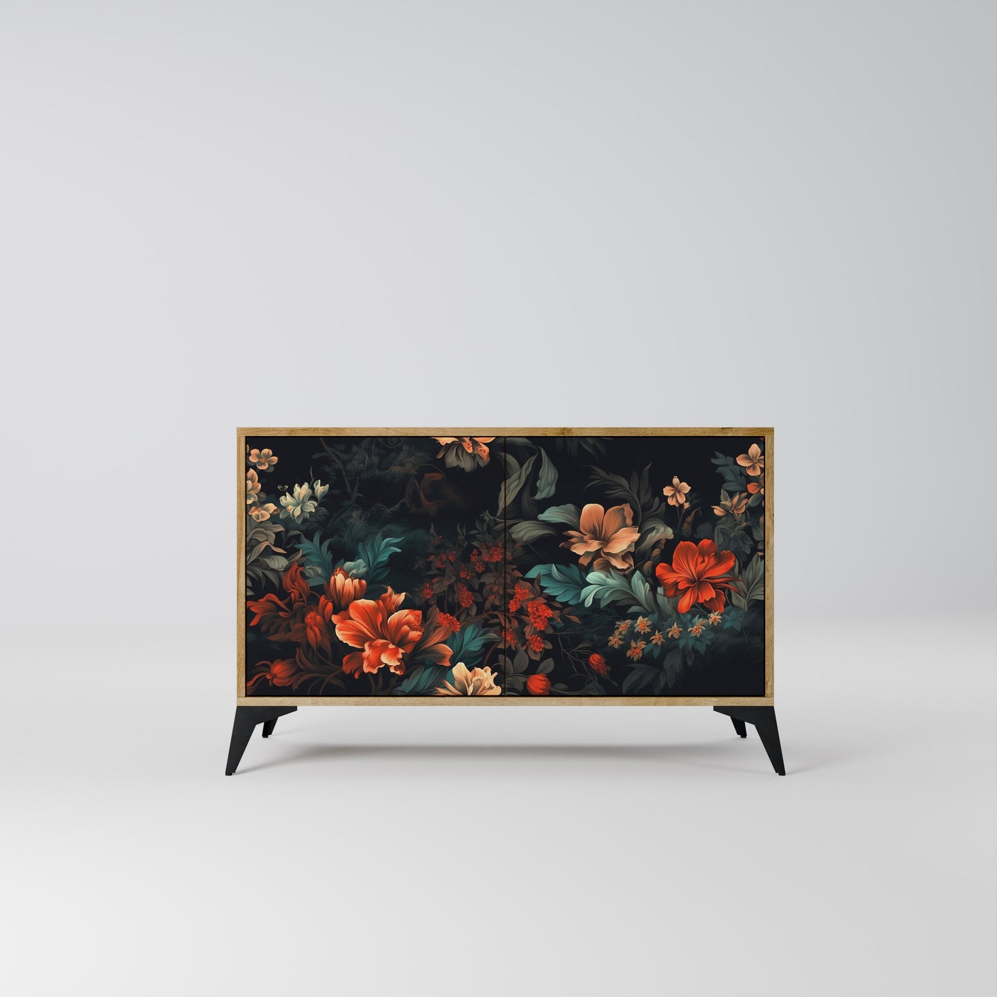 Credenza IMAGINARY BLOSSOM a 2 ante in effetto rovere