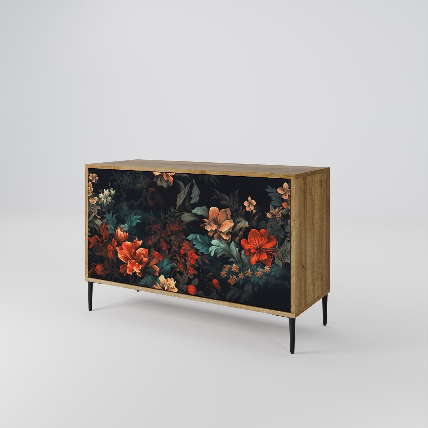 Credenza IMAGINARY BLOSSOM a 2 ante in effetto rovere