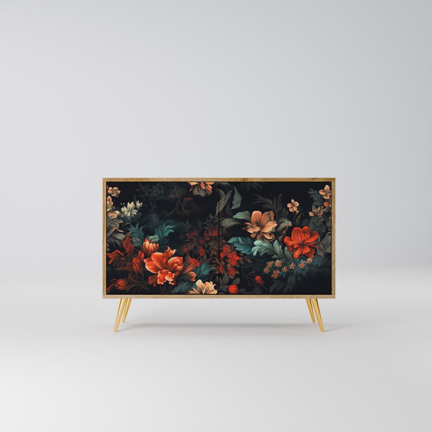 Credenza IMAGINARY BLOSSOM a 2 ante in effetto rovere