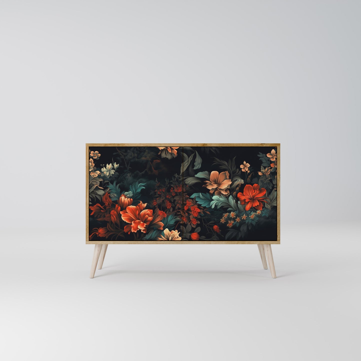 Credenza IMAGINARY BLOSSOM a 2 ante in effetto rovere