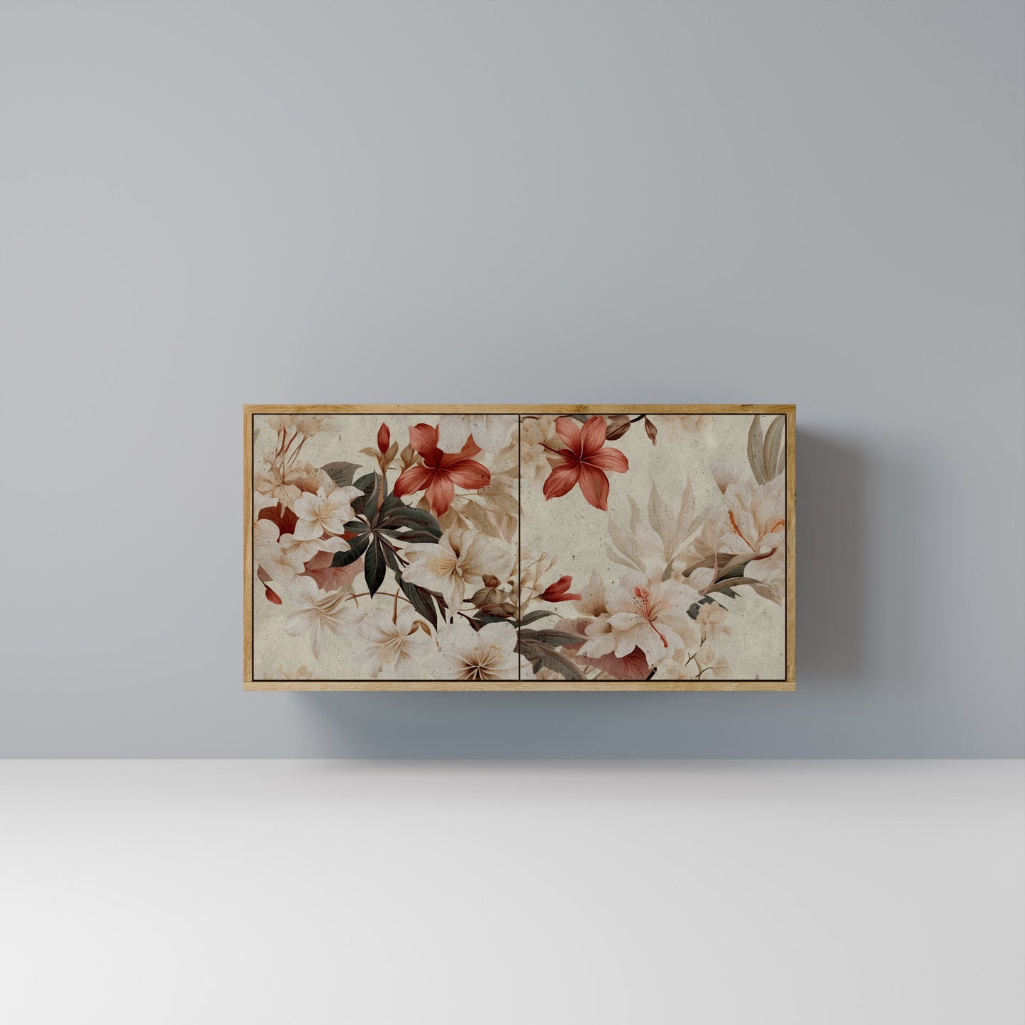 Credenza a 2 ante PETAL HARMONY in effetto rovere