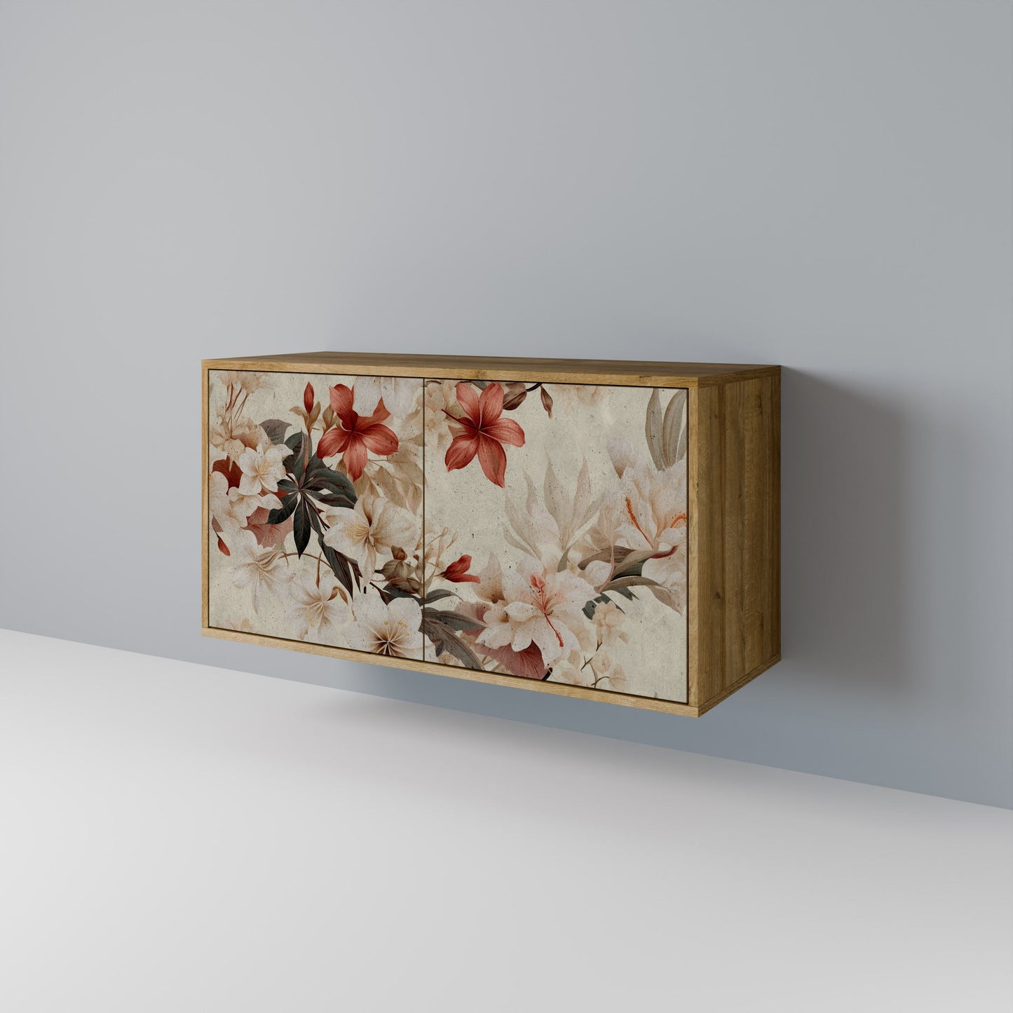 Credenza a 2 ante PETAL HARMONY in effetto rovere