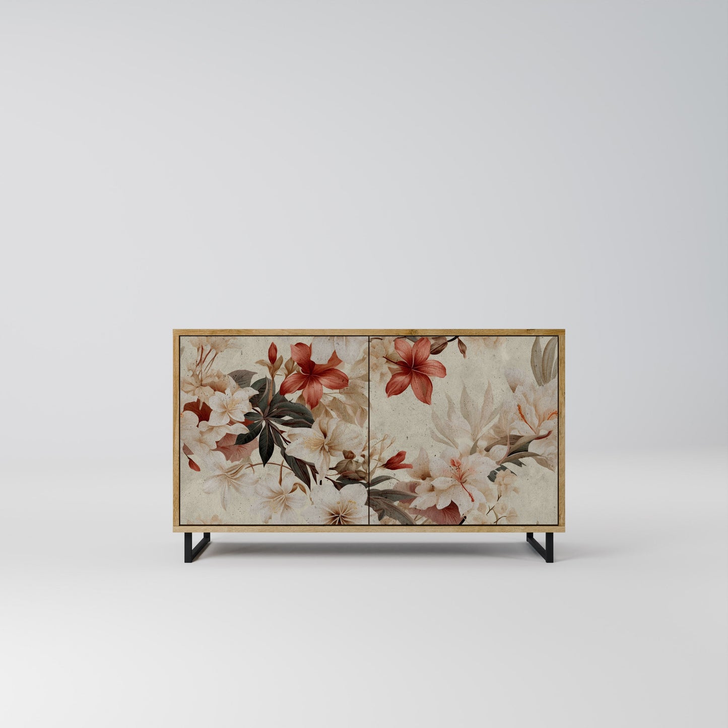 Credenza a 2 ante PETAL HARMONY in effetto rovere
