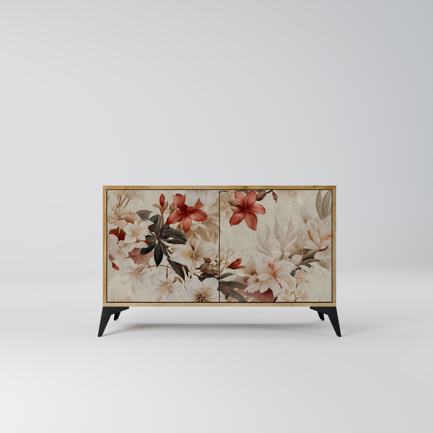 Credenza a 2 ante PETAL HARMONY in effetto rovere