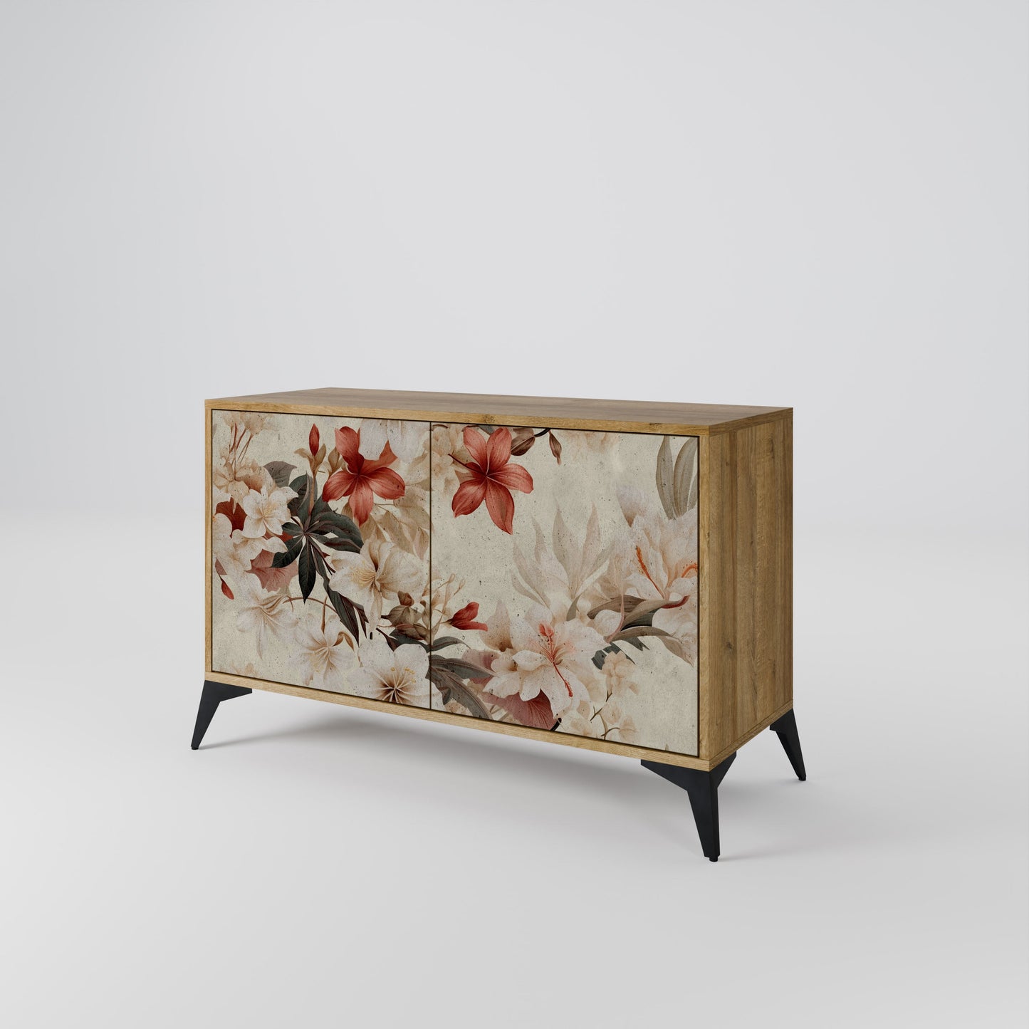 Credenza a 2 ante PETAL HARMONY in effetto rovere