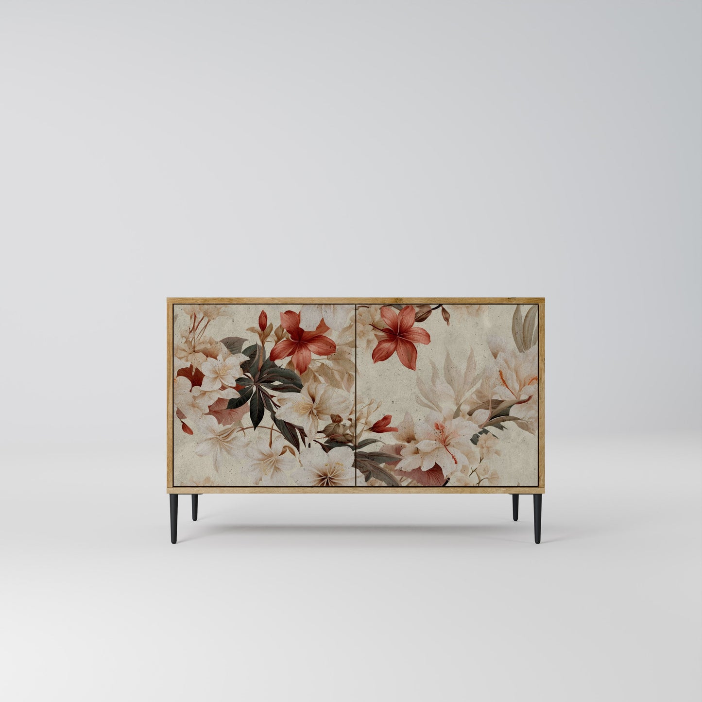 Credenza a 2 ante PETAL HARMONY in effetto rovere