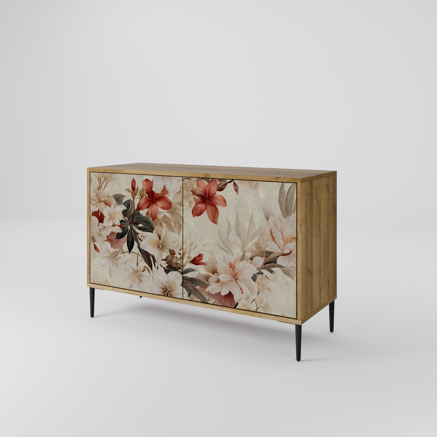 Credenza a 2 ante PETAL HARMONY in effetto rovere