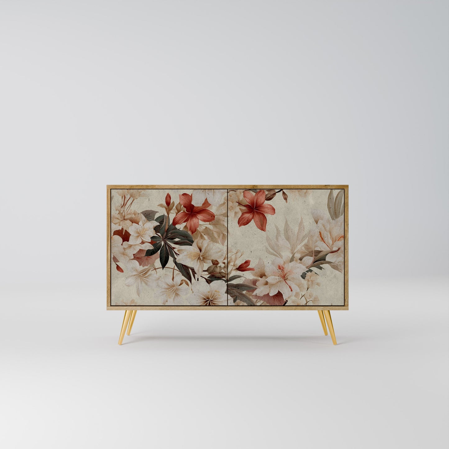 Credenza a 2 ante PETAL HARMONY in effetto rovere