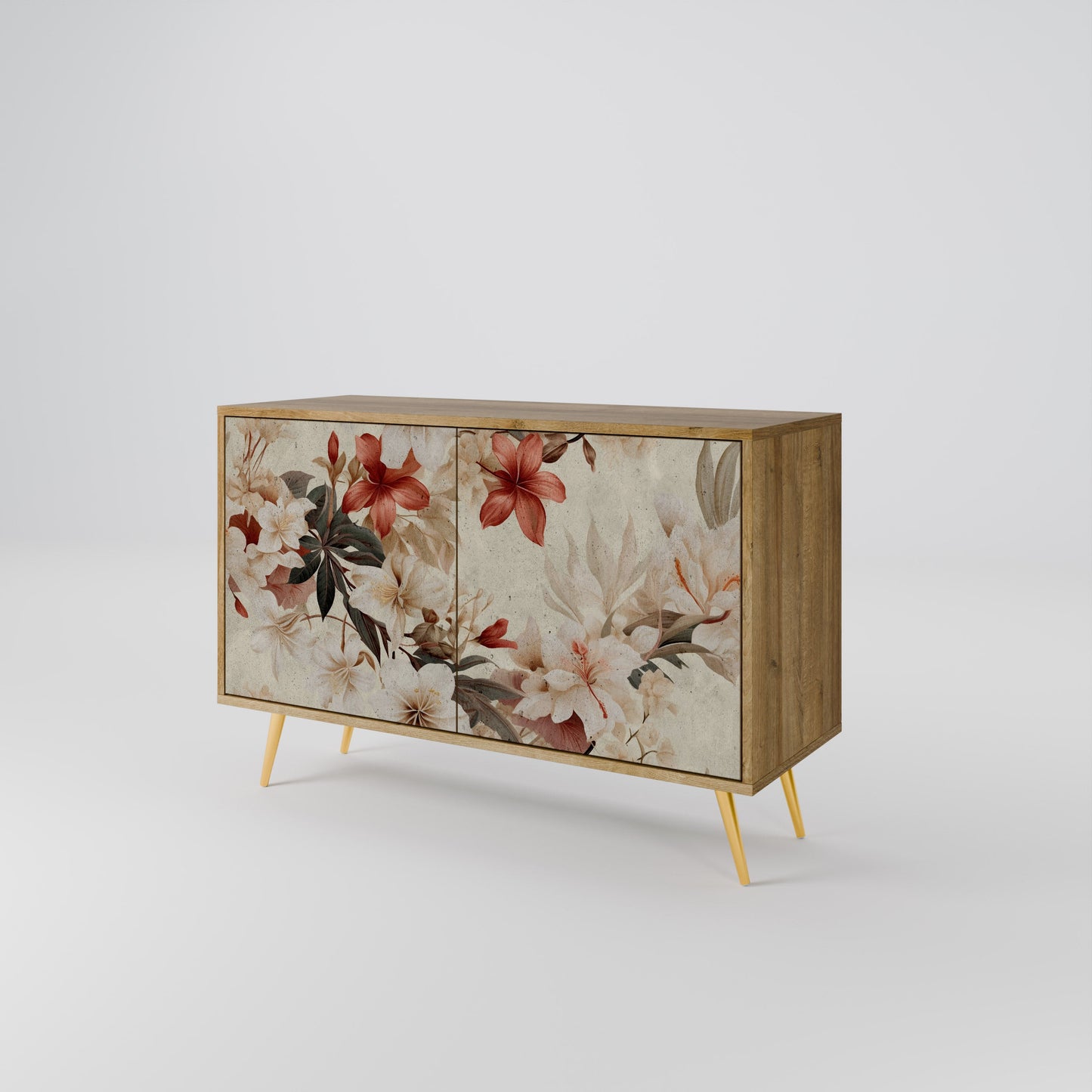 Credenza a 2 ante PETAL HARMONY in effetto rovere