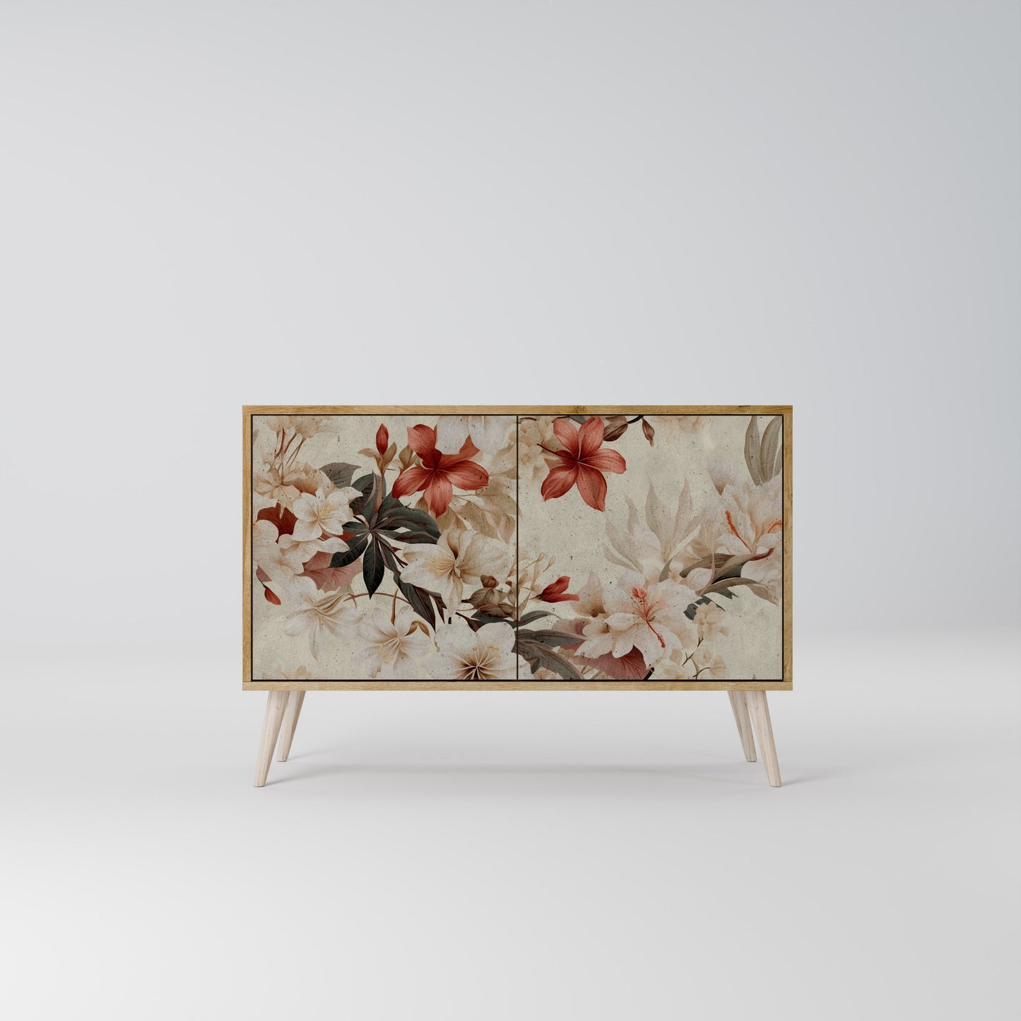 Credenza a 2 ante PETAL HARMONY in effetto rovere