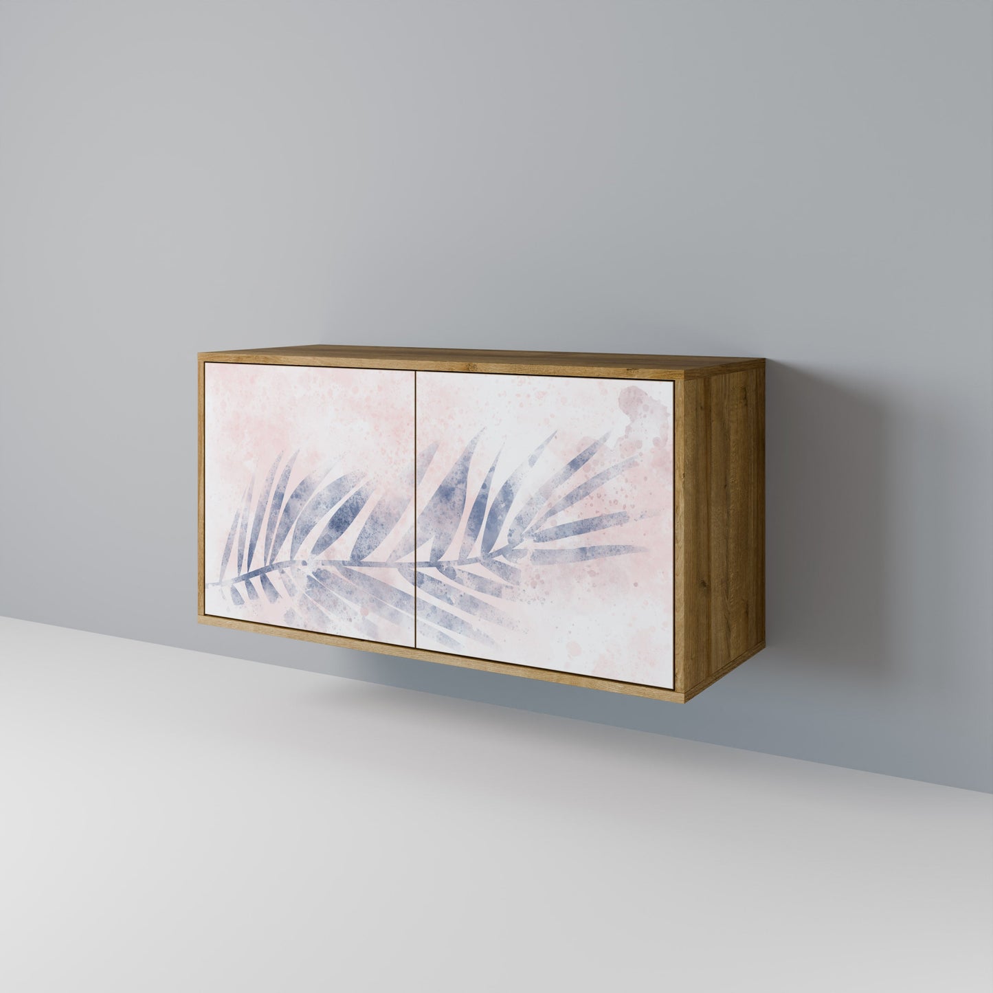 Credenza TIMELESS FLOAT a 2 ante effetto rovere