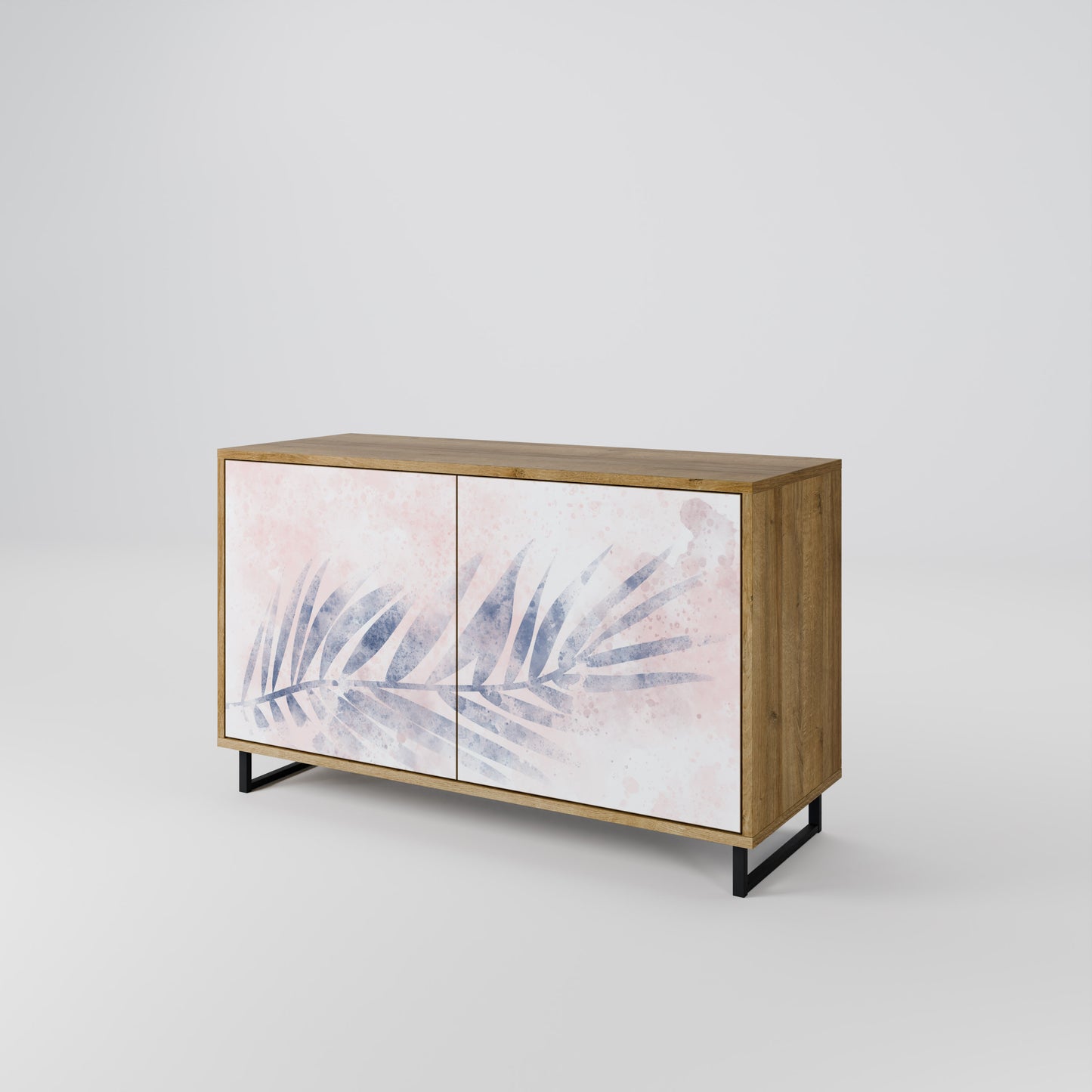 Credenza TIMELESS FLOAT a 2 ante effetto rovere